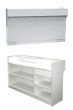 Cash Wrap Retail Counter With Ledge - Shown in White
