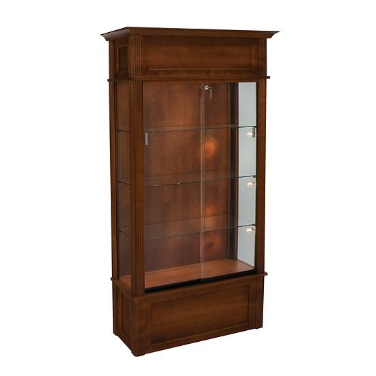 Wooden Trophy Case - Traditional Style 40"