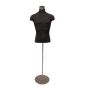 Mens Dress Form with Shoulders - Black Jersey Covering
