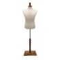 Classic Male Torso Form with  Antique Style Base - Cream Form
