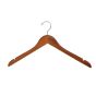 Contoured Wooden Coat Hanger - Matte Teak