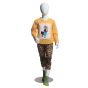 Child Mannequin - Size 8 Year Old  - Walking Pose - Shown With Clothing