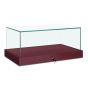 Countertop Jewelry Display Case shown in rosewood (quarter view)
