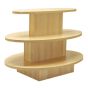 Oval 3 Tier Display Table -  Maple