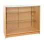 48" Retail Display Case - Full Vision, Maple Front View