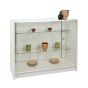 48" Retail Display Case - Full Vision, White Shown with Merchandise Displayed