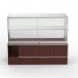 Frameless Glass Display Counter - Half Vision - Cherry, Rear View