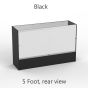 Glass Display Counter, 5ft Black, Rear