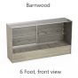 Glass Display Counter, 6ft Barnwood, Front