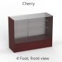 Glass Display Counter, 4ft Cherry, Front
