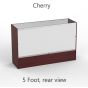 Glass Display Counter, 5ft Cherry, Rear