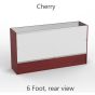 Glass Display Counter, 6ft Cherry, Rear