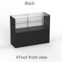 Display Showcase Half Vision - Black 4ft Front View