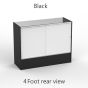 Display Showcase Half Vision - Black 4ft Rear View
