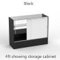 Display Showcase Half Vision - Black 4ft Showing Storage Cabinet 