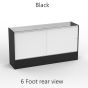 Display Showcase Half Vision - Black 6ft Rear View