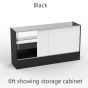 Display Showcase Half Vision - Black 6ft Showing Storage Cabinet 