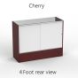 Display Showcase Half Vision - Cherry 4ft Rear View