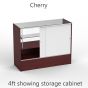 Display Showcase Half Vision - Cherry 4ft Showing Storage Cabinet 