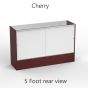 Display Showcase Half Vision - Cherry 5ft Rear View