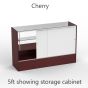 Display Showcase Half Vision - Cherry 5ft Showing Storage Cabinet 