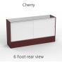 Display Showcase Half Vision - Cherry 6ft Rear View