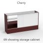 Display Showcase Half Vision - Cherry 6ft Showing Storage Cabinet 