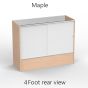 Display Showcase Half Vision - Maple 4ft Rear View