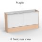 Display Showcase Half Vision - Maple 6ft Rear View