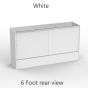 Display Showcase Half Vision - White 6ft Rear View