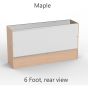 Glass Display Counter, 6ft Maple, Rear