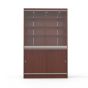 Wall Display Cabinet With Storage - Cherry - Front View