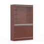 Wall Display Cabinet With Storage - Cherry - Side View