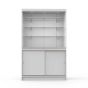 Wall Display Cabinet With Storage - White - Front View