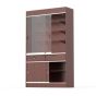 Display Cabinet With Storage and Drawers - Cherry - Shown With Doors Open