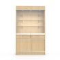 Display Cabinet With Storage and Drawers - Maple - Front View