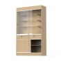 Display Cabinet With Storage and Drawers - Maple - Shown With Doors Open