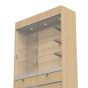 Display Cabinet With Storage and Drawers - Maple - Close Up Of Glass Doors