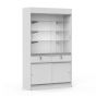 Display Cabinet With Storage and Drawers - White - Side View