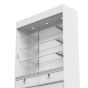 Display Cabinet With Storage and Drawers - White - Close Up Of Glass Doors