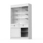 Display Cabinet With Storage and Drawers - White - Shown With Doors Open