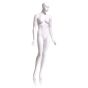 Female Mannequin, Matte White with Semi-Abstract Face