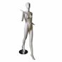 Female Abstract Mannequin With Facial Features - Arm Bent Leg Extended Pose