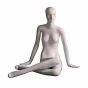 Female Abstract Mannequin - Seated on Floor With Legs Crossed Sideways - Front View