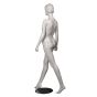 Female Mannequin - White With Molded Features - Walking Pose - Rear View