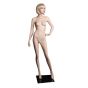 Realistic Female Mannequin - Standing With Left Hand On Hip - Front View
