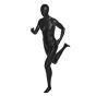 Female Sports Mannequin, Runner - Matte Black - Quarter View 1