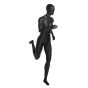 Female Sports Mannequin, Runner - Matte Black - Quarter View 2