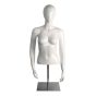 Female Torso Mannequin with Head - Abstract Style - Gloss White