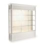 Large Traditional Trophy Case - White Veneer - Quarter View